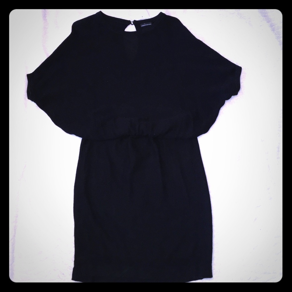 Cashmere blend black sweater dress